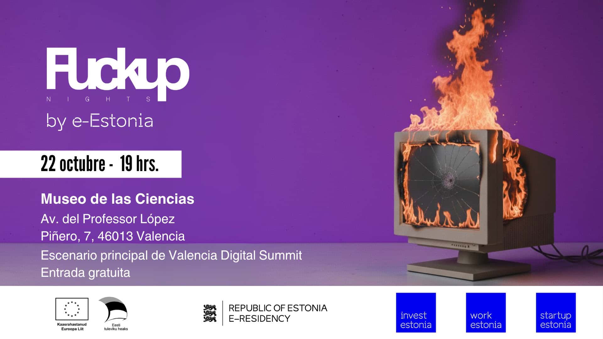 e-Estonia presenta Fuckup Nights en el Valencia Digital Summit 2025