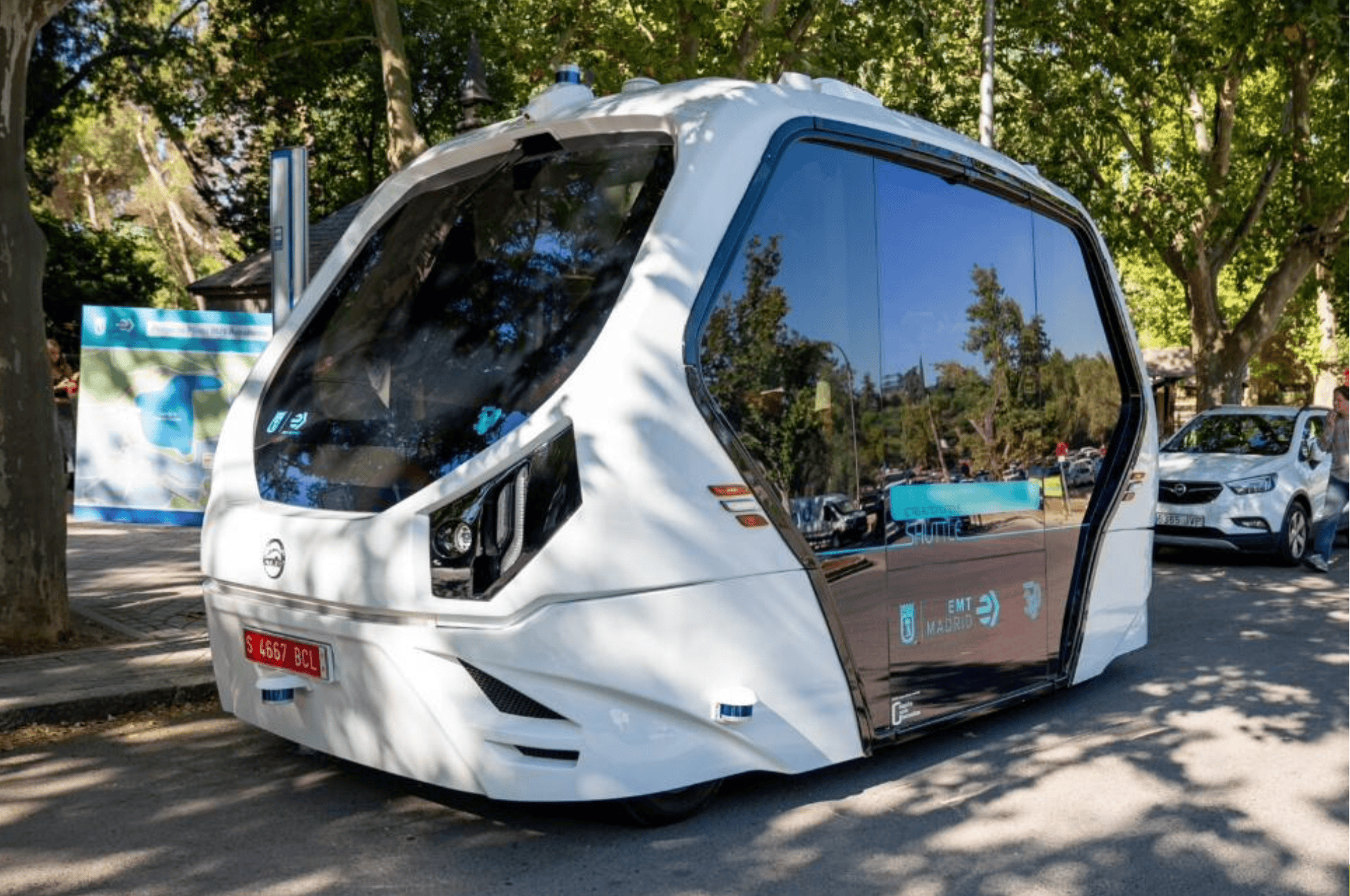 Un autobús autónomo hace su debut en las calles tras ser presentado en meetechSpain