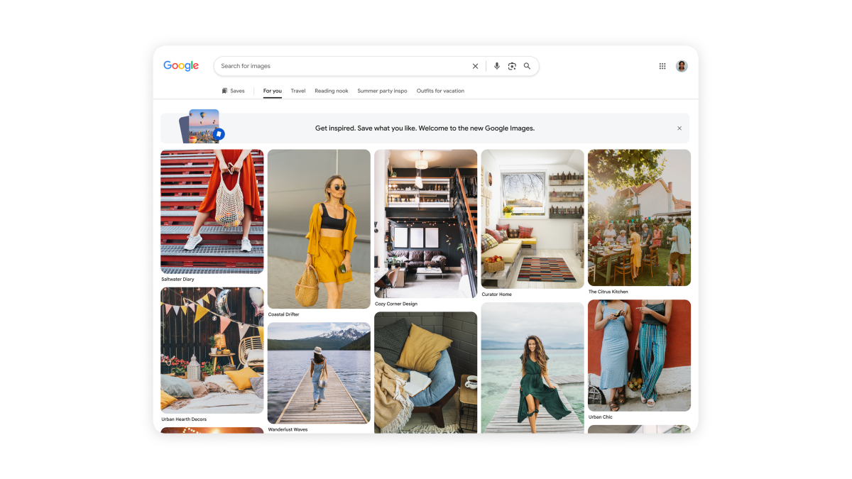 Google Imágenes se renueva con un diseño similar a Pinterest para mejorar la búsqueda visual