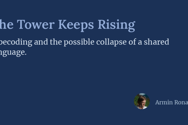 Armin Ronacher: Reflexiones y Escritura sobre el Crecimiento de The Tower