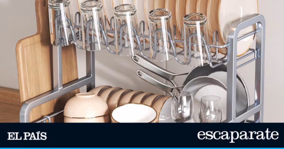 Aprovecha la oferta: escurreplatos de doble nivel con más del 50% de descuento para optimizar tu cocina