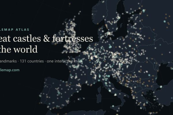 Descubre 2,435 Castillos, Fortificaciones y Palacios en Todo el Mundo con Castle Map