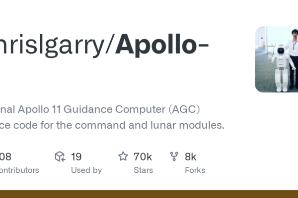 Código fuente original del ordenador de guía del Apolo 11 ahora disponible en GitHub