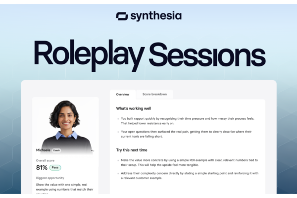 La plataforma de IA de Synthesia expande sus horizontes de videos a coaching en vivo.