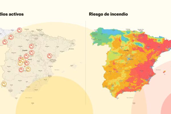 Incendios activos: Mapa actualizado de hectáreas afectadas por el fuego en nuestro entorno.