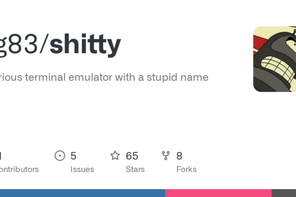 pg83/shitty: Un emulador de terminal robusto que desafía convenciones en GitHub
