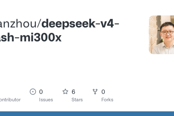 Descubre el nuevo proyecto de GitHub: deepseek-v4-flash-mi300x para optimizar tus búsquedas en MI300X