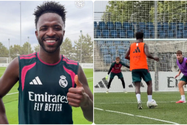 Vini experimenta su debut oficial con el entrenador Mou en una sesión inolvidable