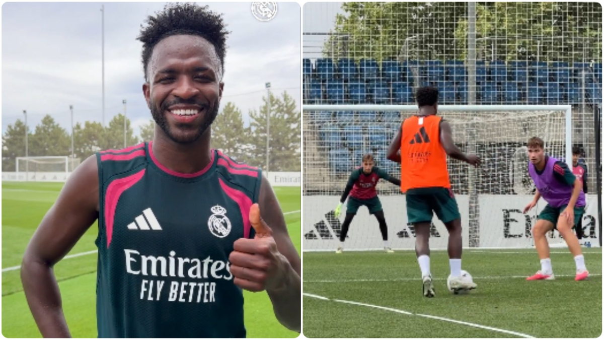Vini experimenta su debut oficial con el entrenador Mou en una sesión inolvidable