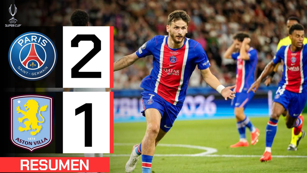 PSG se impone 2-1 a Aston Villa en la Supercopa de Europa: Análisis y destacados del partido