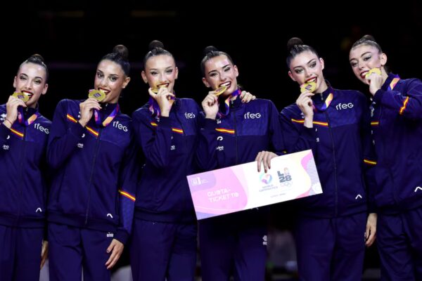 España se sube al podio con plata en la final de aros y mazas en el Mundial de Fráncfort