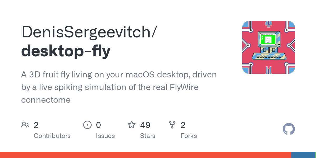 Simula una mosca de la fruta en 3D en tu escritorio de macOS con DenisSergeevitch: Conectome FlyWire en tiempo real
