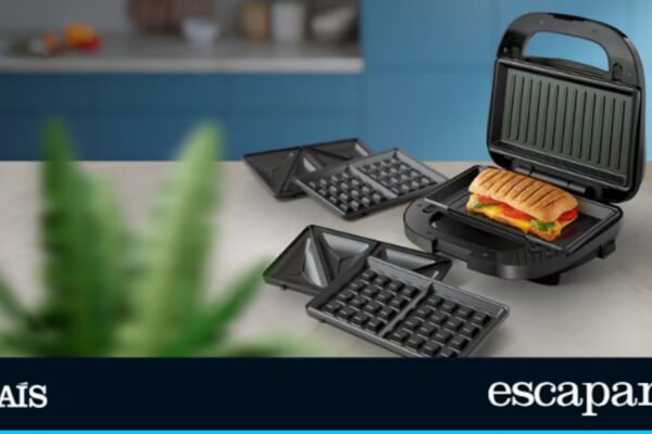 Una sandwichera innovadora con tres placas intercambiables para recetas diversas al instante