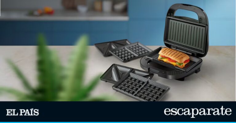 Una sandwichera innovadora con tres placas intercambiables para recetas diversas al instante