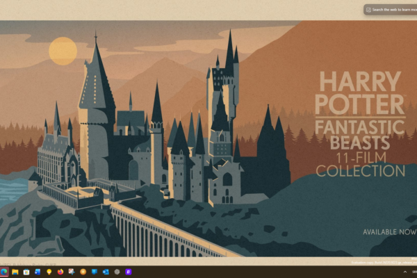 Bing Wallpaper presenta promoción del set de cajas de Harry Potter y Animales Fantásticos