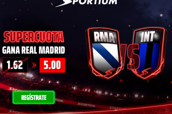 Sportium lanza Supercuota de 5.00 para la victoria del Real Madrid frente al Inter en la Champions