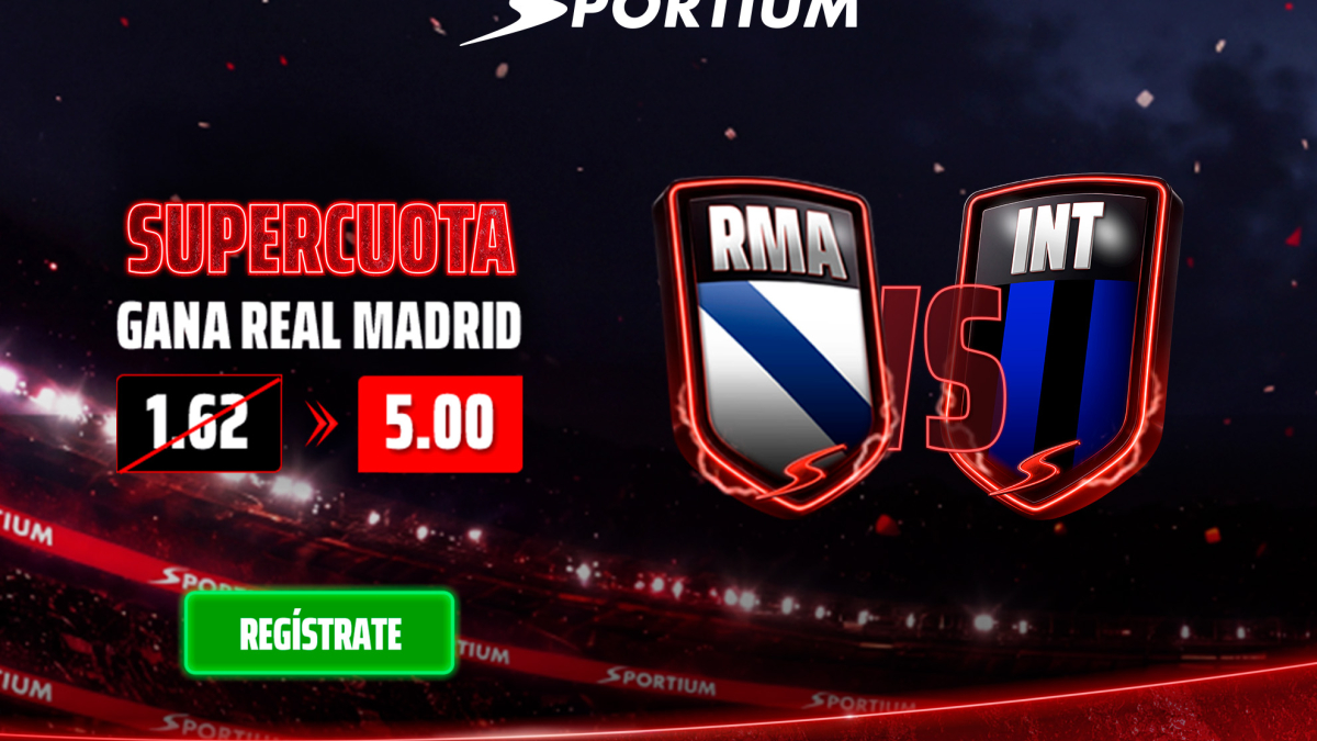 Sportium lanza Supercuota de 5.00 para la victoria del Real Madrid frente al Inter en la Champions