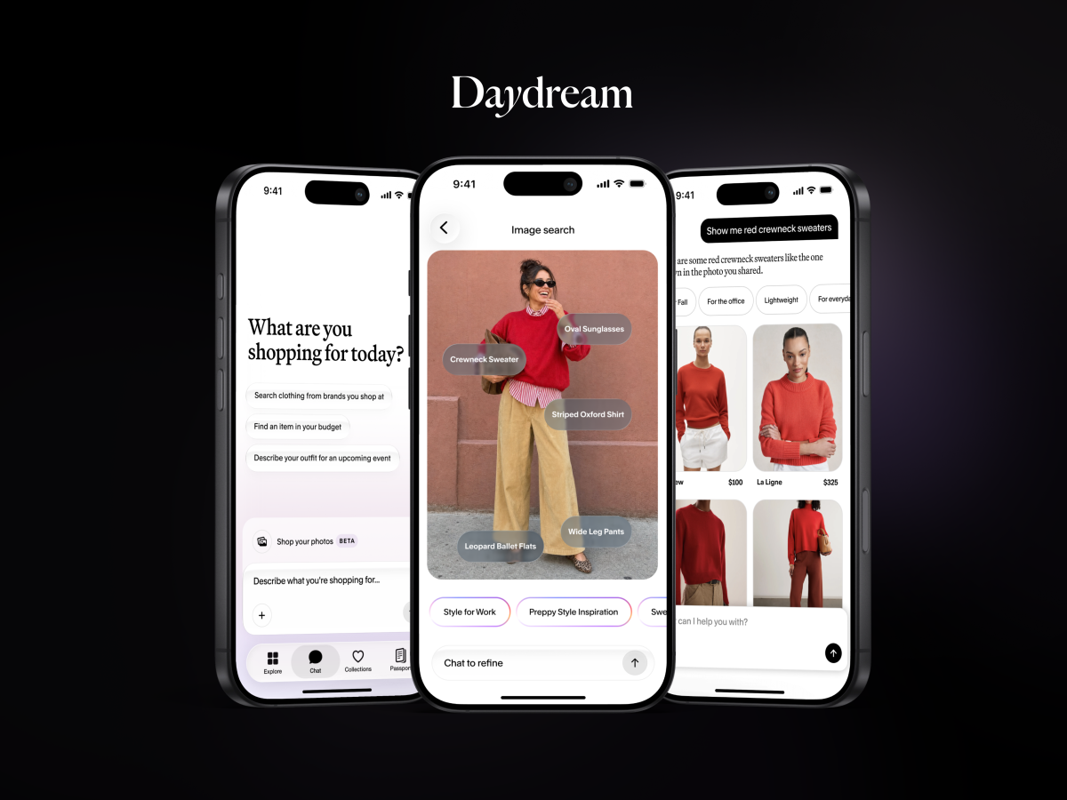 La app de moda Daydream utiliza inteligencia de Apple para facilitar tus compras basadas en tu galería de fotos.