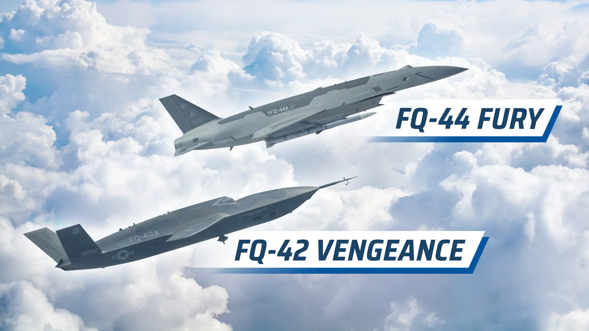 Estados Unidos se propone alcanzar una flota de 500 drones de combate para 2032: descubre los cazas inteligentes FQ-42 Vengeance y FQ-44 Fury.