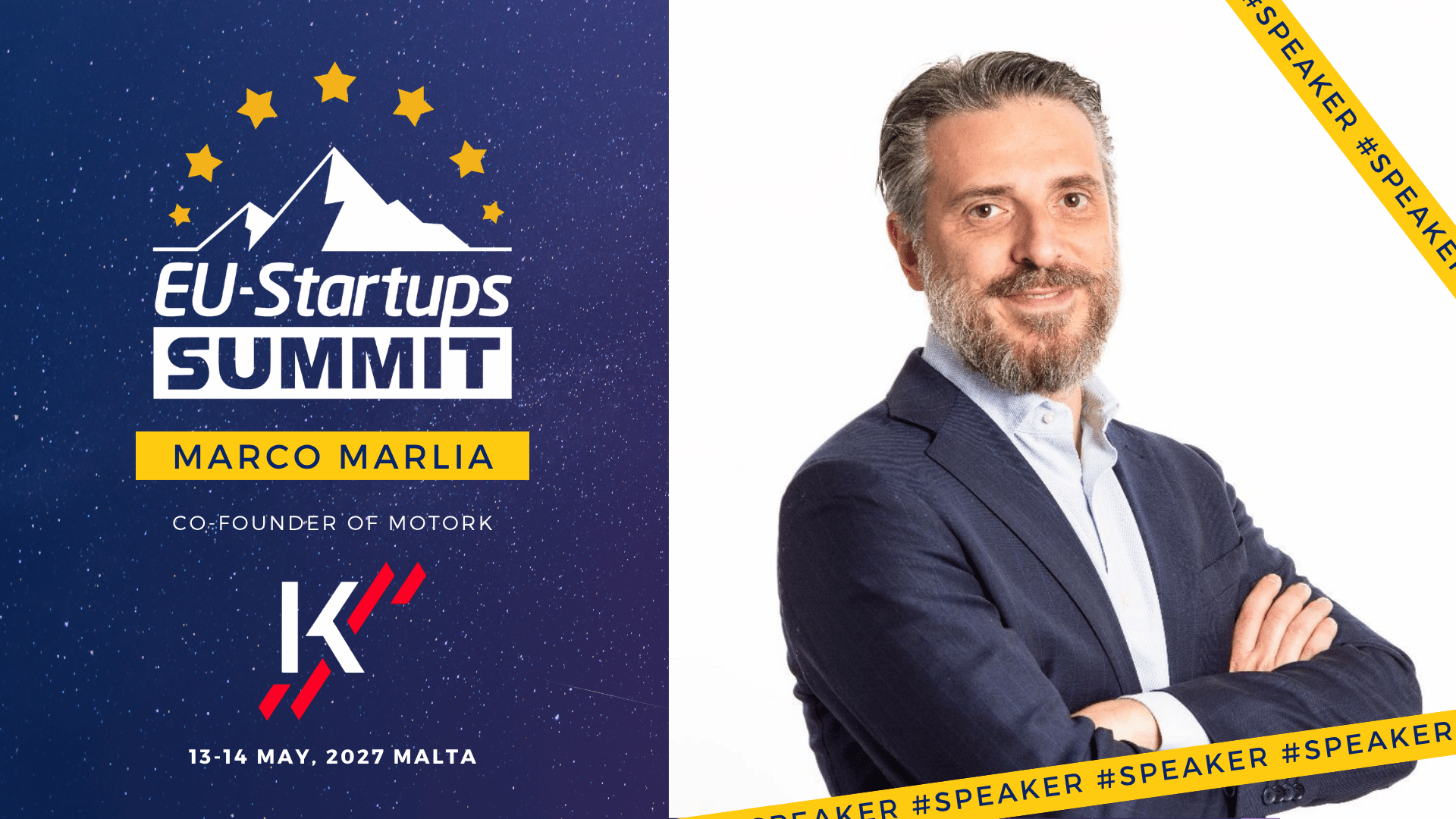 Marco Marlia, cofundador y presidente de MotorK, será ponente en el EU-Startups Summit 2027