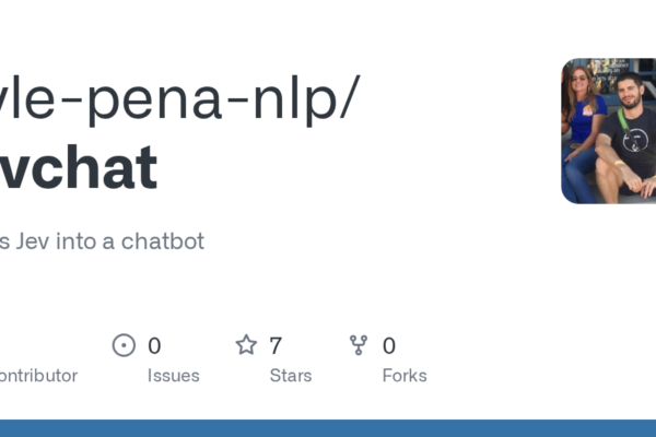 Transforma Jev en un chatbot impulsado por NLP con el proyecto de Kyle Peña en GitHub.