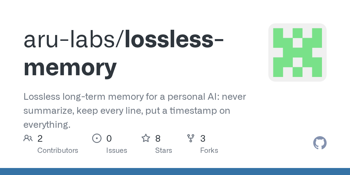 Memoria a Largo Plazo sin Pérdida para IA Personal: Mantén cada Detalle y Registra Tiempos en GitHub