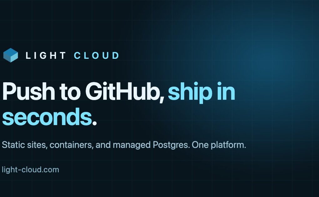 Despliega aplicaciones web en segundos desde GitHub, GitLab o Bitbucket con Light Cloud