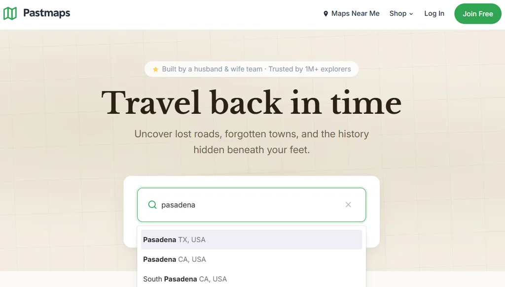 Descubre esta innovadora web que combina Google Maps con la posibilidad de viajar en el tiempo