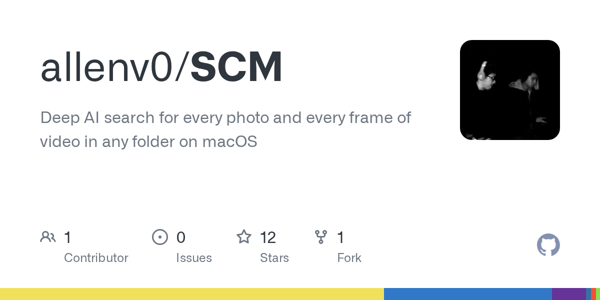 Descubre allenv0/SCM: Búsqueda profunda de IA para fotos y videos en macOS