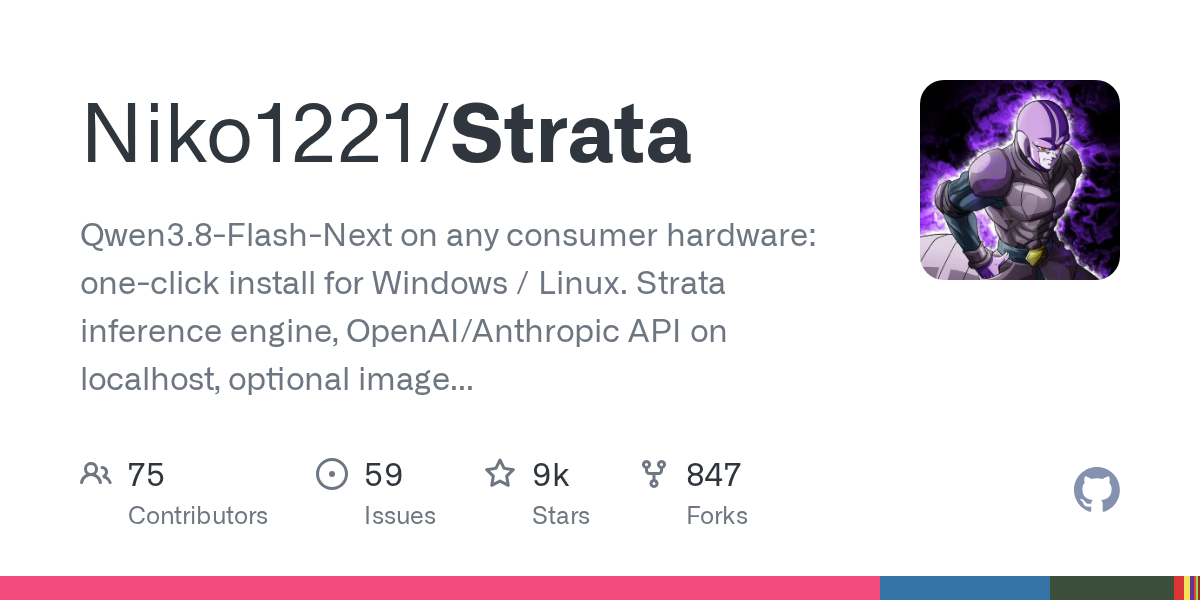 Lanza Niko1221/Strata: Instalación sencilla de Qwen3.8-Flash en Windows y Linux con soporte para API de OpenAI y Anthropic