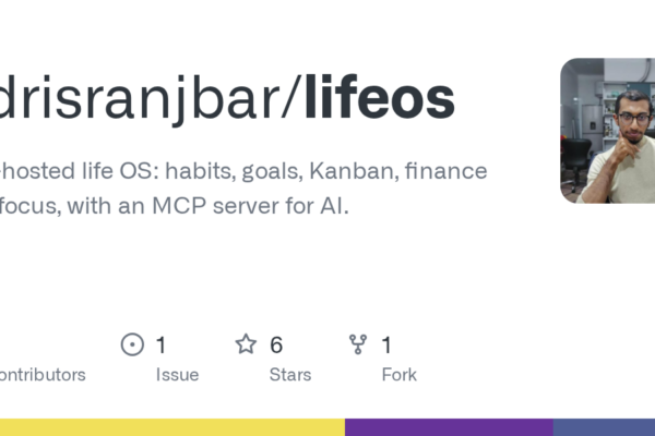 Descubre LifeOS: Un sistema operativo personalizable para mejorar hábitos, metas y finanzas con un servidor MCP para inteligencia artificial.