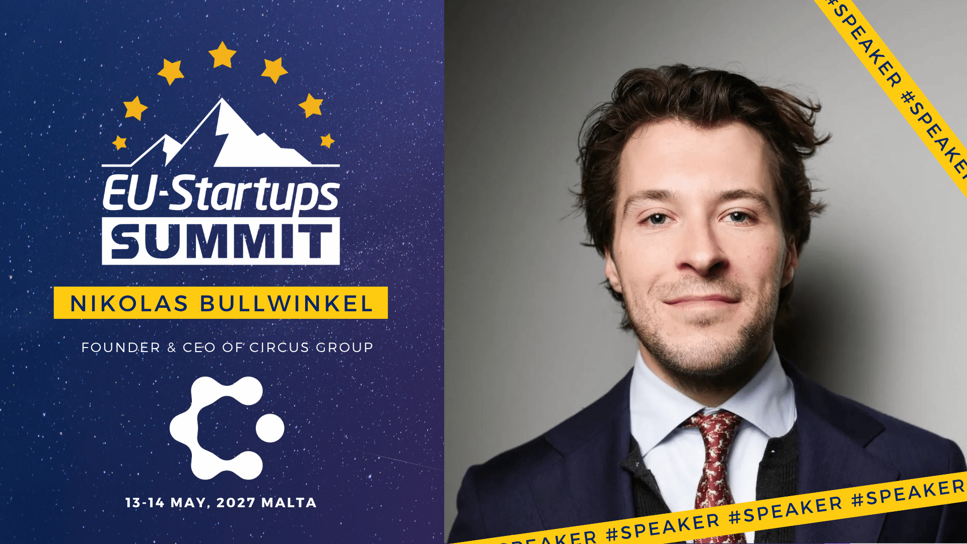 Nikolas Bullwinkel, fundador y CEO de Circus Group, participará en el EU-Startups Summit 2027