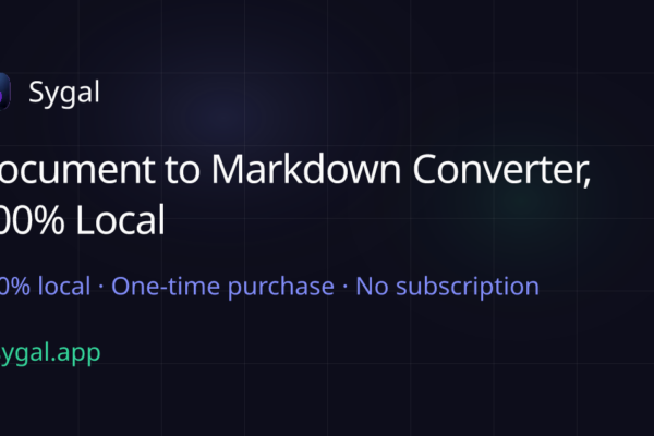 Convertidor de Documentos a Markdown Sygal: Solución Local al 100% para tus Necesidades de Formato