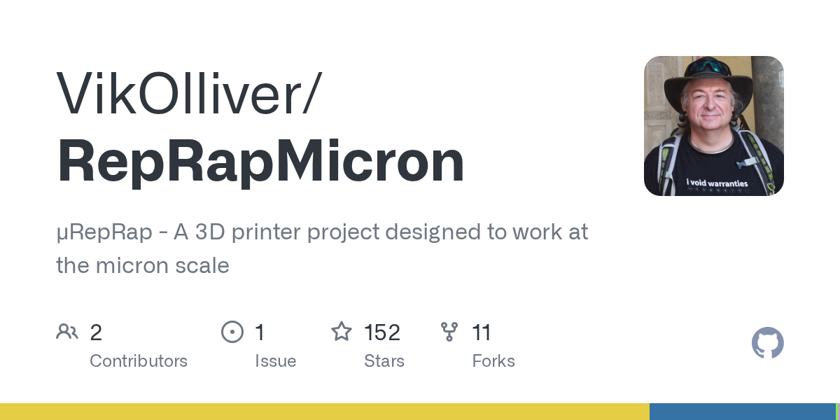Descubre el innovador proyecto RepRapMicron de VikOlliver en GitHub para la impresión 3D.
