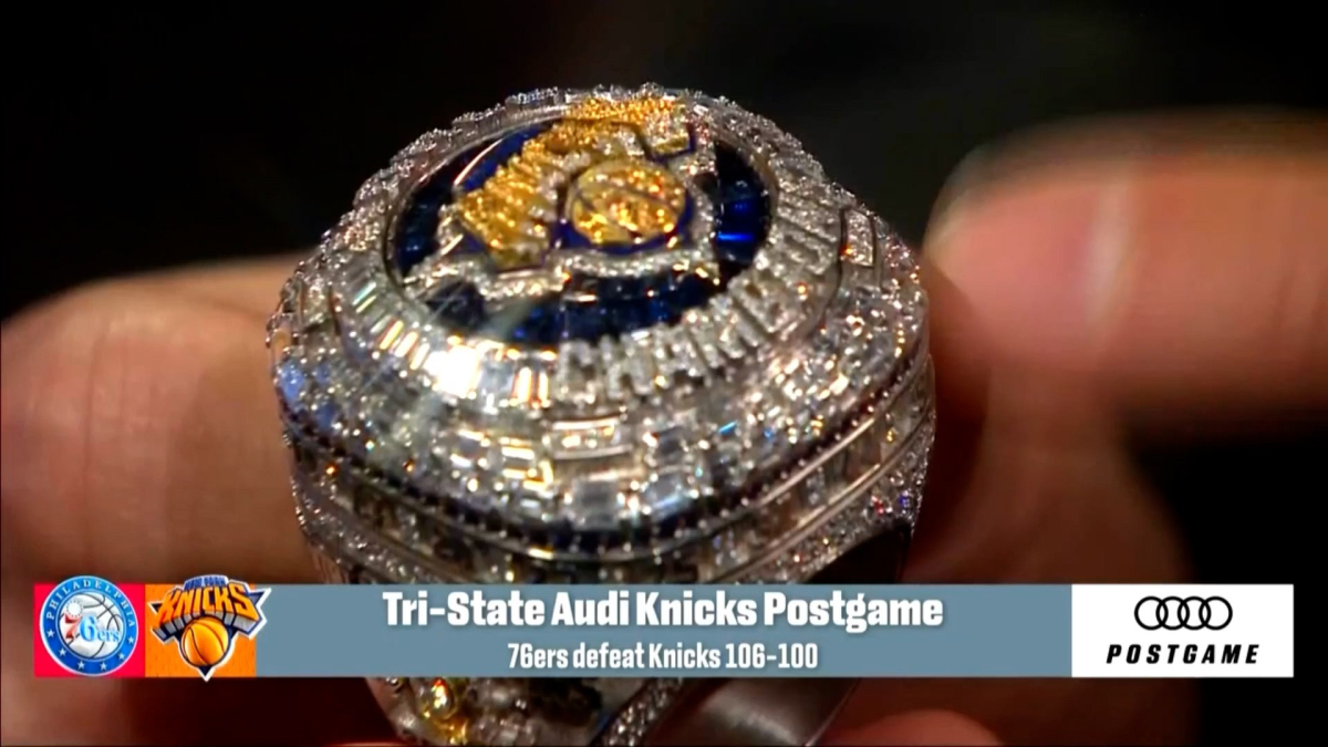El impresionante anillo de campeones de los Knicks incluye una miniatura del Madison Square Garden