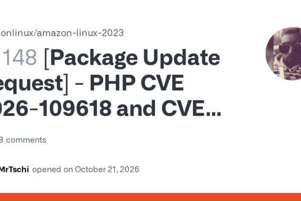 Actualización de seguridad en PHP: CVE-2026-109618 y CVE-2026-109619 en Amazon Linux 2023