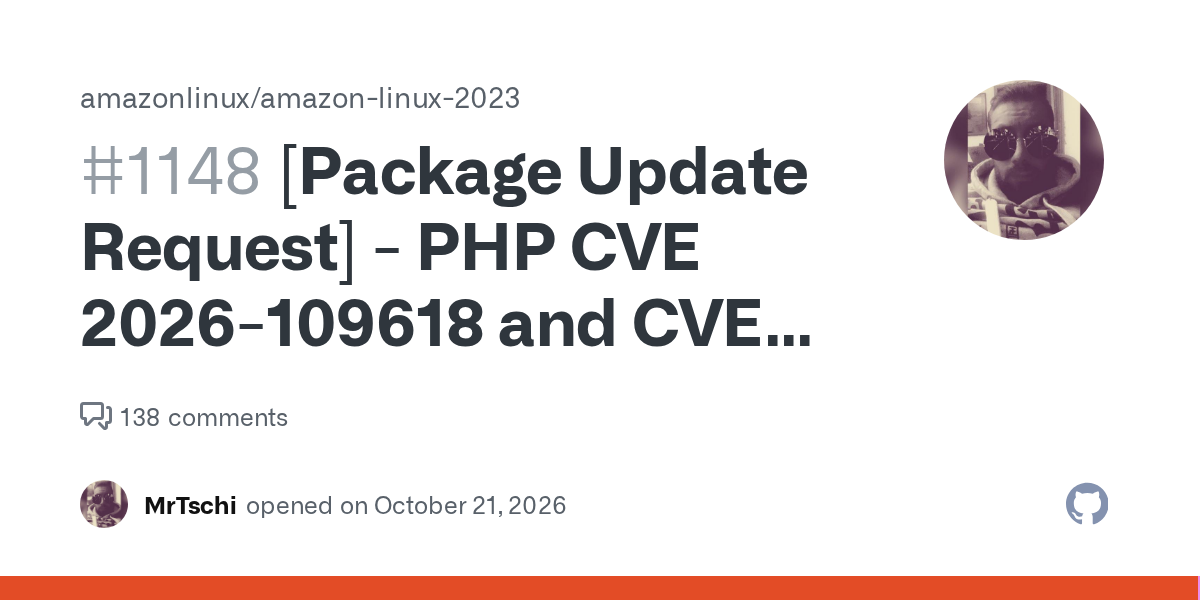 Actualización de seguridad en PHP: CVE-2026-109618 y CVE-2026-109619 en Amazon Linux 2023
