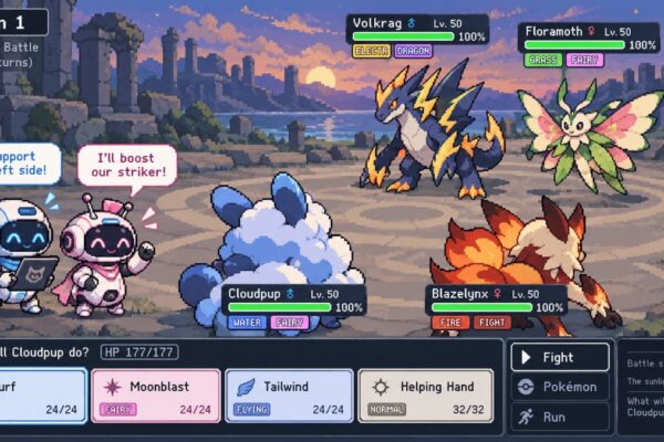 Coordinación de múltiples agentes en modelos de lenguaje para Pokémon
