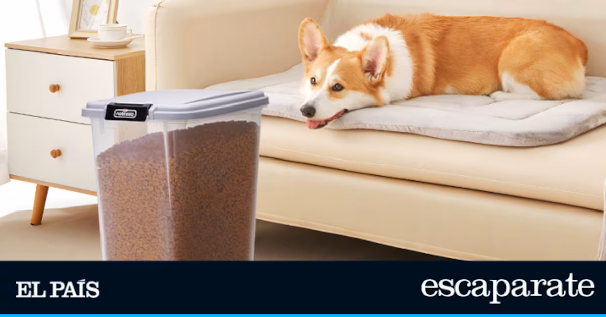 Revolucionario contenedor rodante que preserva la frescura de la comida para mascotas y elimina olores en el hogar
